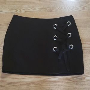 Express Skirt- Lace up detail & silver grommets